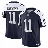 Men & Women & Youth Dallas Cowboys #11 Micah Parsons Navy Thanksgiving 2023 F.U.S.E. Limited Stitched Football Jersey,baseball caps,new era cap wholesale,wholesale hats