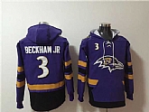 Men's Baltimore Ravens #3 Odell Beckham Jr. Ageless Must-Have Lace-Up Pullover Hoodie,baseball caps,new era cap wholesale,wholesale hats
