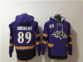 Men's Baltimore Ravens #89 Mark Andrews Ageless Must-Have Lace-Up Pullover Hoodie