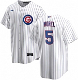 Men's Chicago Cubs #5 Christopher Morel Chicago White Cool Base Stitched Baseball Jersey Dzhi,baseball caps,new era cap wholesale,wholesale hats