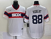 Men's Chicago White Sox #88 Luis Robert White Cool Base Throwback Stitched Jersey,baseball caps,new era cap wholesale,wholesale hats