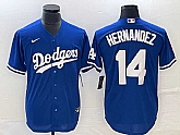 Men's Los Angeles Dodgers #14 Enrique Hernandez Blue Stitched Cool Base Nike Jersey,baseball caps,new era cap wholesale,wholesale hats