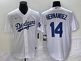 Men's Los Angeles Dodgers #14 Enrique Hernandez White Stitched Cool Base Nike Jersey,baseball caps,new era cap wholesale,wholesale hats