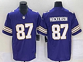Men's Minnesota Vikings #87 TJ Hockenson Purple 2023 FUSE Vapor Limited Throwback Stitched Jersey,baseball caps,new era cap wholesale,wholesale hats