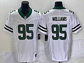 Men's New York Jets #95 Quinnen Williams White 2023 FUSE Vapor Limited Throwback Stitched Jersey,baseball caps,new era cap wholesale,wholesale hats