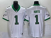 Men's Philadelphia Eagles #1 Jalen Hurts White 2023 FUSE Vapor Untouchable Stitched Jersey,baseball caps,new era cap wholesale,wholesale hats