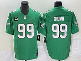 Men's Philadelphia Eagles #99 Jerome Brown Green 2023 F.U.S.E. Vapor Untouchable With C Patch Stitched Football Jersey,baseball caps,new era cap wholesale,wholesale hats