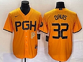 Men's Pittsburgh Pirates #32 Henry Davis Yellow 2023 City Connect Stitched Jersey1,baseball caps,new era cap wholesale,wholesale hats