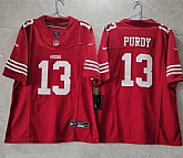 Men's San Francisco 49ers #13 Brock Purdy Red 2023 F.U.S.E. Vapor Untouchable Limited Stitched Football Jersey,baseball caps,new era cap wholesale,wholesale hats