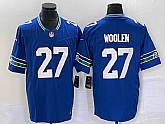 Men's Seattle Seahawks #27 Tariq Woolen Blue 2023 FUSE Vapor Limited Throwback Stitched Jersey,baseball caps,new era cap wholesale,wholesale hats
