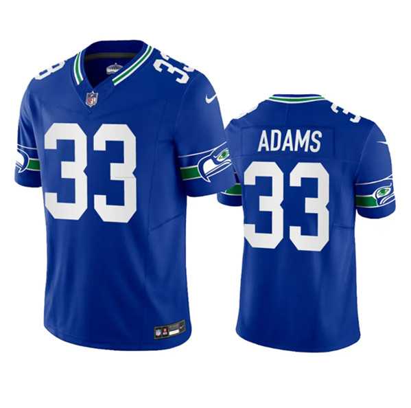 Men's Seattle Seahawks #33 Jamal Adams Royal 2023 F.U.S.E. Vapor Limited Throwback Stitched Jersey Dzhi