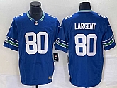 Men's Seattle Seahawks #80 Steve Largent Blue 2023 FUSE Vapor Limited Throwback Stitched Jersey,baseball caps,new era cap wholesale,wholesale hats