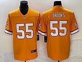 Men's Tampa Bay Buccaneers #55 Derrick Brooks Yellow Limited Stitched Throwback Jersey,baseball caps,new era cap wholesale,wholesale hats