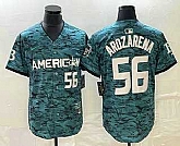 Men's Tampa Bay Rays #56 Randy Arozarena Teal 2023 All Star Cool Base Stitched Jersey