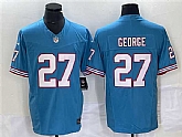 Men's Tennessee Titans #27 Eddie George Light Blue 2023 F.U.S.E. Vapor Limited Throwback Stitched Football Jersey,baseball caps,new era cap wholesale,wholesale hats