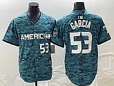 Men's Texas Rangers #53 Adolis Garcia Number Teal 2023 All Star Stitched Baseball Jersey,baseball caps,new era cap wholesale,wholesale hats