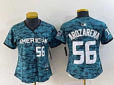 Women's Tampa Bay Rays #56 Randy Arozarena Number Teal 2023 All Star Cool Base Stitched Jersey