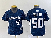 Youth Los Angeles Dodgers #50 Mookie Betts Number Royal 2023 All star Cool Base Stitched Jersey,baseball caps,new era cap wholesale,wholesale hats