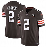 Men & Women & Youth Cleveland Browns #2 Amari Cooper Brown 2023 F.U.S.E. With Jim Brown Memorial Patch Vapor Untouchable Limited Stitched Jersey,baseball caps,new era cap wholesale,wholesale hats