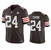 Men & Women & Youth Cleveland Browns #24 Nick Chubb Brown 2023 F.U.S.E. With Jim Brown Memorial Patch Vapor Untouchable Limited Stitched Jersey,baseball caps,new era cap wholesale,wholesale hats