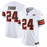 Men & Women & Youth Cleveland Browns #24 Nick Chubb White 2023 F.U.S.E. 1946 Collection Vapor Untouchable Limited Stitched Jersey,baseball caps,new era cap wholesale,wholesale hats