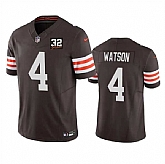 Men & Women & Youth Cleveland Browns #4 Deshaun Watson Brown 2023 F.U.S.E. With Jim Brown Memorial Patch Vapor Untouchable Limited Stitched Jersey,baseball caps,new era cap wholesale,wholesale hats