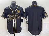 Men's Kansas City Chiefs Blank Black Gold Cool Base Stitched Baseball Jersey,baseball caps,new era cap wholesale,wholesale hats