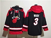 Men's Miami Heat #3 Dwyane Wade Black Ageless Must-Have Lace-Up Pullover Hoodie,baseball caps,new era cap wholesale,wholesale hats