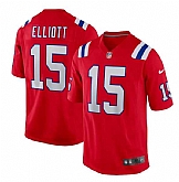 Men's New England Patriots #15 Ezekiel Elliott Red Stitched Game Jersey Dzhi,baseball caps,new era cap wholesale,wholesale hats