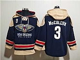 Men's New Orleans Pelicans #3 CJ McCollum Navy Ageless Must-Have Lace-Up Pullover Hoodie,baseball caps,new era cap wholesale,wholesale hats