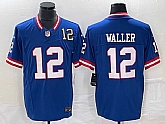 Men's New York Giants #12 Darren Waller Number Blue 2023 FUSE Classic Vapor Limited Jersey,baseball caps,new era cap wholesale,wholesale hats