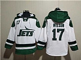 Men's New York Jets #17 Garrett Wilson White Ageless Must-Have Lace-Up Pullover Hoodie