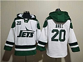 Men's New York Jets #20 Breece Hall White Ageless Must-Have Lace-Up Pullover Hoodie