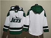 Men's New York Jets Blank White Ageless Must-Have Lace-Up Pullover Hoodie,baseball caps,new era cap wholesale,wholesale hats