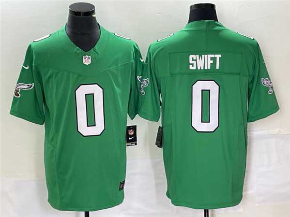 Men's Philadelphia Eagles #0  Swift Green 2023 F.U.S.E. Vapor Untouchable Stitched Jersey