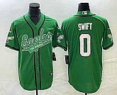 Men's Philadelphia Eagles #0 DAndre Swift Green Cool Base Stitched Baseball Jersey,baseball caps,new era cap wholesale,wholesale hats