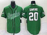 Men's Philadelphia Eagles #20 Brian Dawkins Green Cool Base Stitched Baseball Jersey,baseball caps,new era cap wholesale,wholesale hats