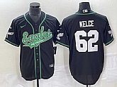 Men's Philadelphia Eagles #62 Jason Kelce Black Cool Base Stitched Baseball Jersey,baseball caps,new era cap wholesale,wholesale hats