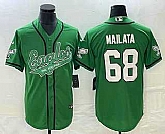 Men's Philadelphia Eagles #68 Jordan Mailata Green Cool Base Stitched Baseball Jersey,baseball caps,new era cap wholesale,wholesale hats