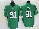 Men's Philadelphia Eagles #91 Fletcher Cox Green 2023 FUSE Vapor Limited Throwback Stitched Jersey,baseball caps,new era cap wholesale,wholesale hats