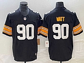Men's Pittsburgh Steelers #90 TJ Watt Black 2023 FUSE Vapor Limited Stitched Throwback Jersey,baseball caps,new era cap wholesale,wholesale hats