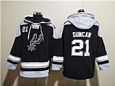 Men's San Antonio Spurs #21 Tim Duncan Black Ageless Must-Have Lace-Up Pullover Hoodie,baseball caps,new era cap wholesale,wholesale hats