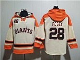 Men's San Francisco Giants #28 Buster Posey Cream Ageless Must-Have Lace-Up Pullover Hoodie