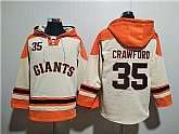 Men's San Francisco Giants #35 Brandon Crawford Cream Ageless Must-Have Lace-Up Pullover Hoodie