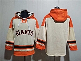 Men's San Francisco Giants Blank Cream Ageless Must-Have Lace-Up Pullover Hoodie