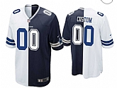 Nike Dallas Cowboys Customized Navy And White Split Vapor Untouchable Limited Jersey