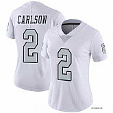 Women's Las Vegas Raiders #2 Daniel Carlson White Color Rush Limited Stitched Jersey Dzhi,baseball caps,new era cap wholesale,wholesale hats