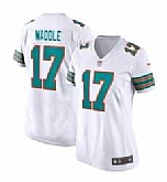 Women's Miami Dolphins #17 Jaylen Waddle White Vapor Untouchable Stitched NFL Jersey Dzhi