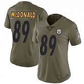 Women's Nike Pittsburgh Steelers #89 Vance McDonald Limited Olive 2017 Salute to Service NFL Jersey Dyin,baseball caps,new era cap wholesale,wholesale hats