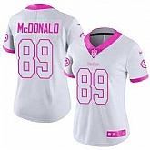 Women's Nike Pittsburgh Steelers #89 Vance McDonald Limited White Pink Rush Fashion NFL Jersey Dzhi